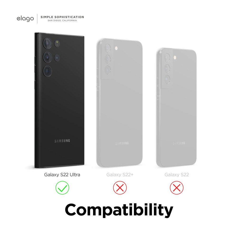 Elago Samsung Galaxy S22 Ultra Silicone Case - Black