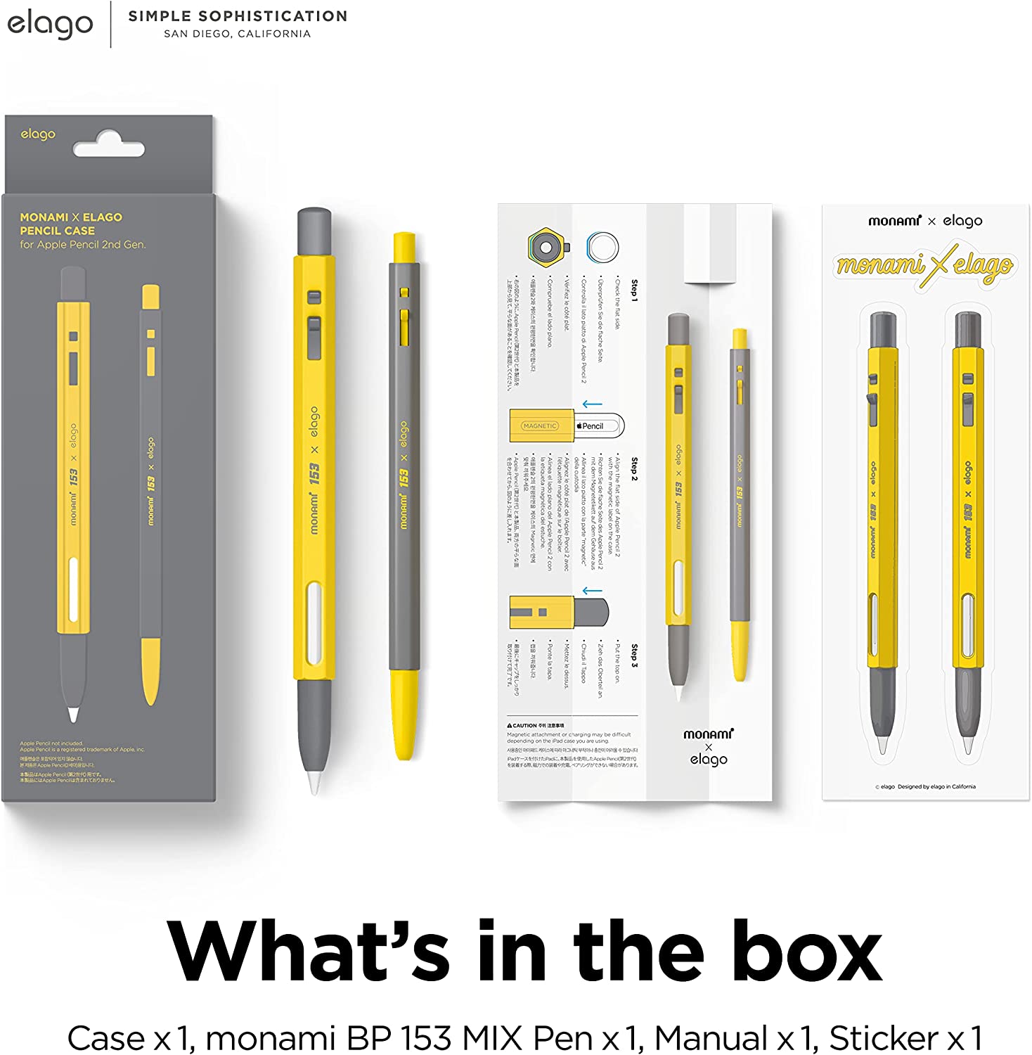 Apple Pencil 2nd Gen Monami Case - Yellow