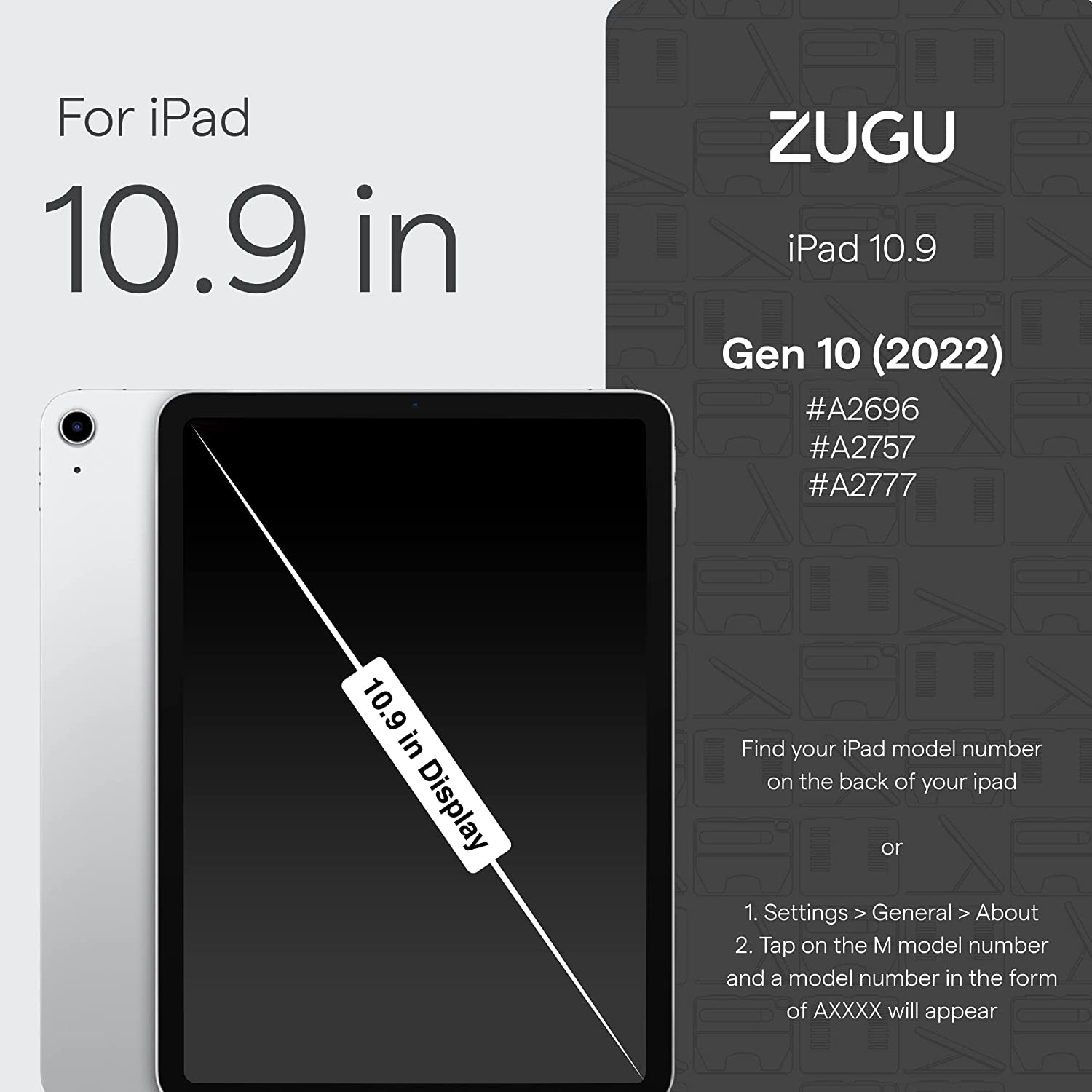 Zugu iPad 10.9 (10th Gen) Case - Black