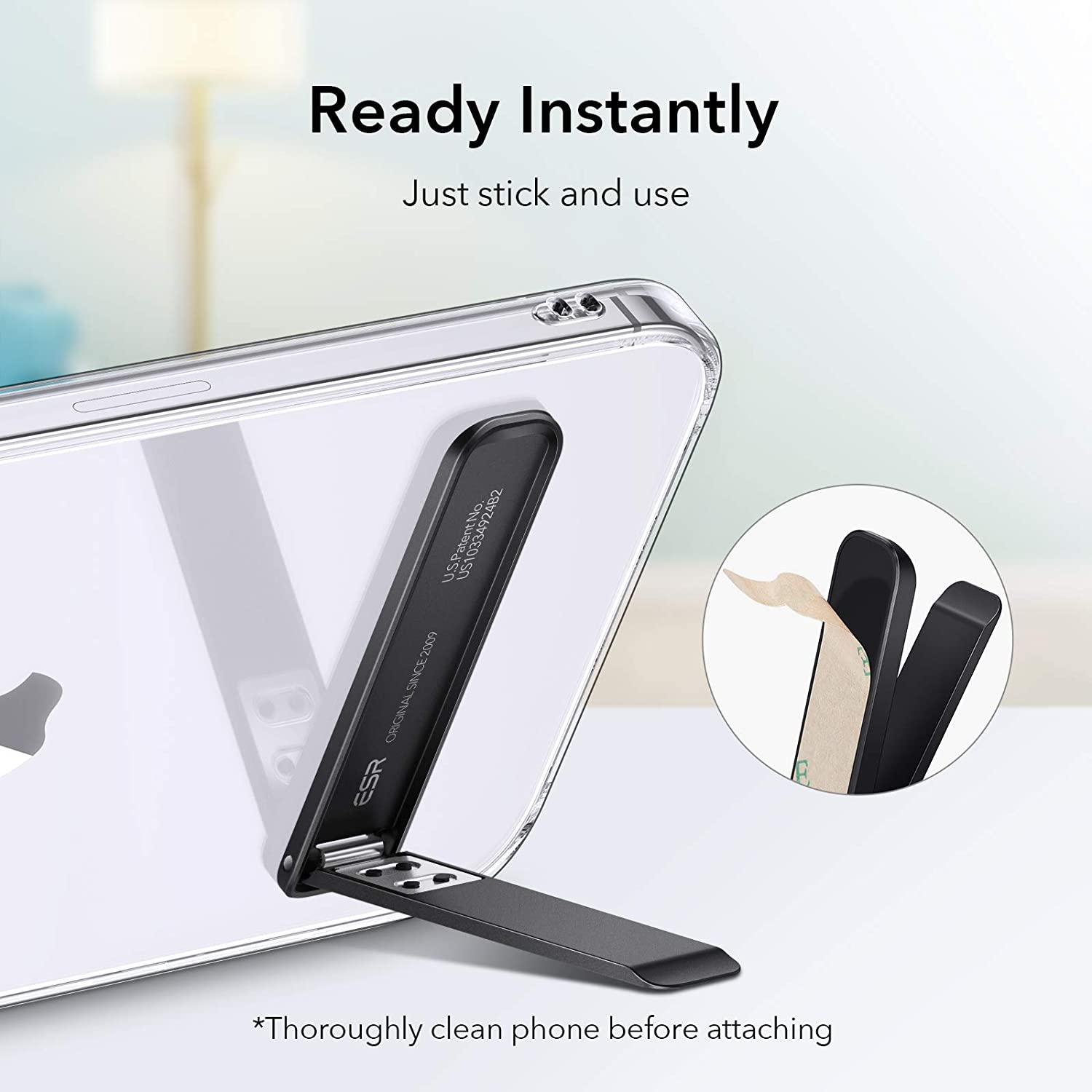 ESR Boost Phone Kickstand, Vertical and Horizontal Stand, Adjustable Angle [Aluminium Alloy] 