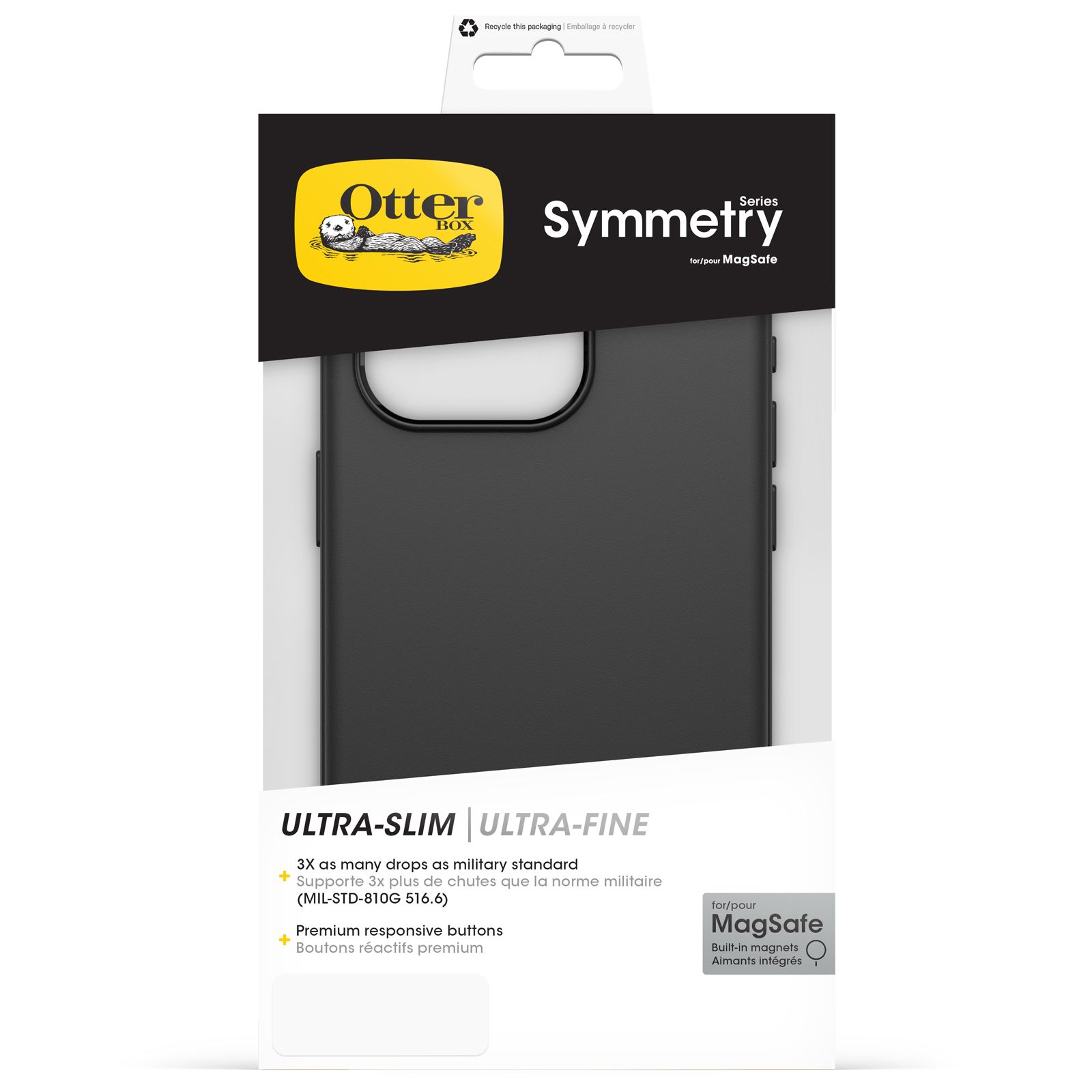 OtterBox iPhone 15 Pro Symmetry MagSafe Case - Black