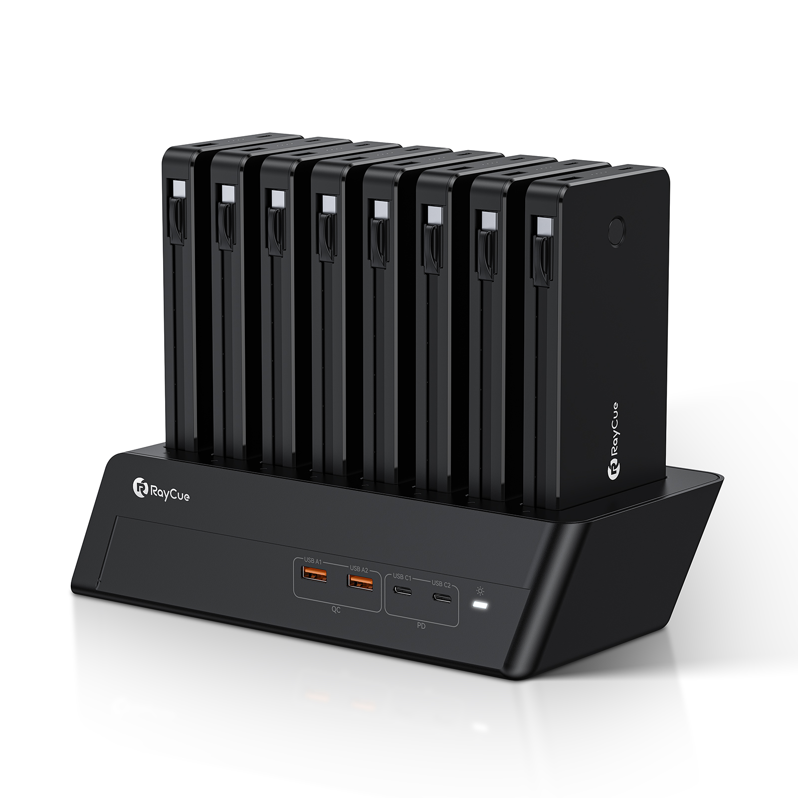 Raycue 8 in 1 Charging Station Combo with 8*10000mAh PD20W Power Bank-UK