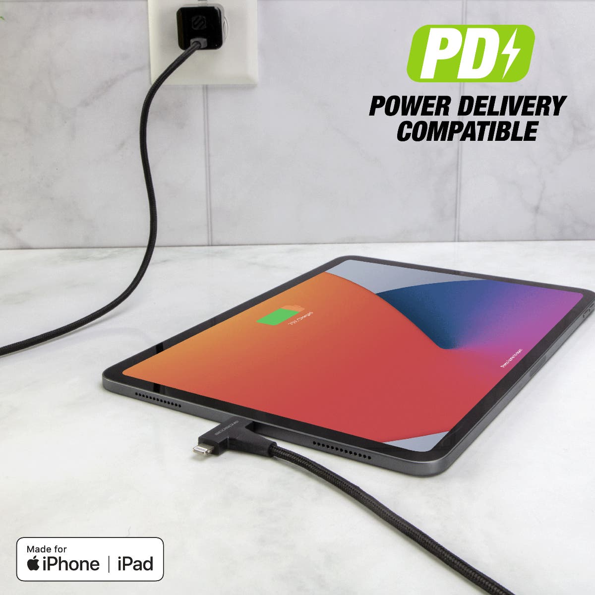 Scosche StrikeLine™ HH 2-in-1 USB-C to C®/Lightning™ Cable 