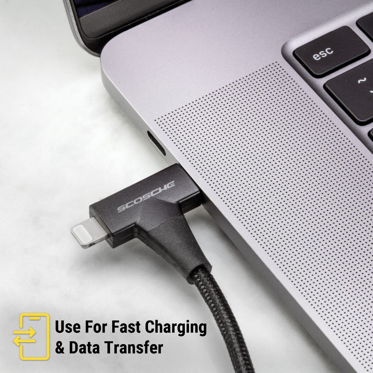 Scosche StrikeLine™ HH 2-in-1 USB-C to C®/Lightning™ Cable 