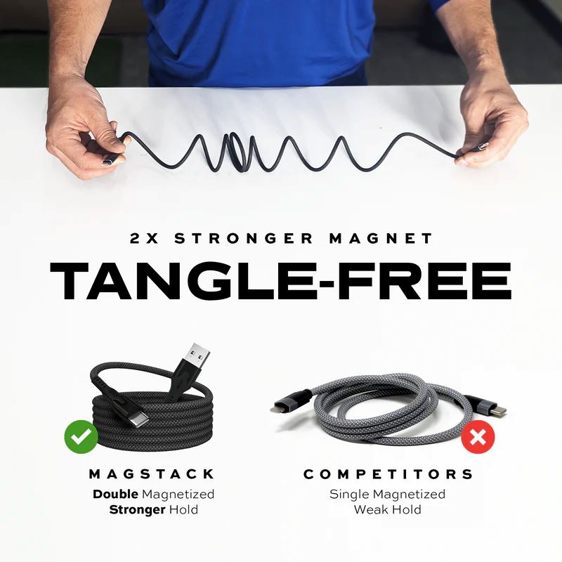 Statik MagStack Magnetic Cable USB-C to USB-C 6FT