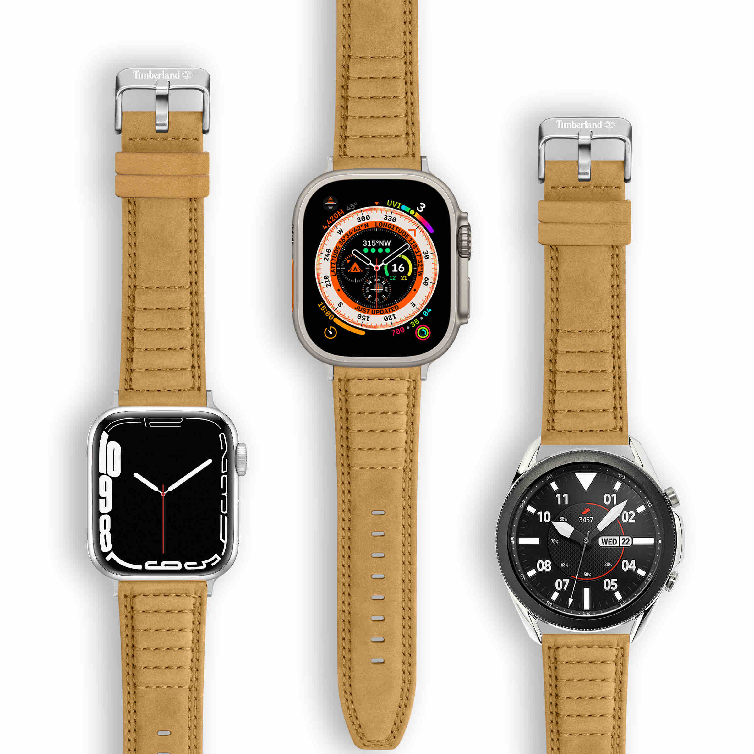 Timberland Amoskeag Apple Watch Ultra/42/44/45/49 , Smart watch 22mm Leather Strap  