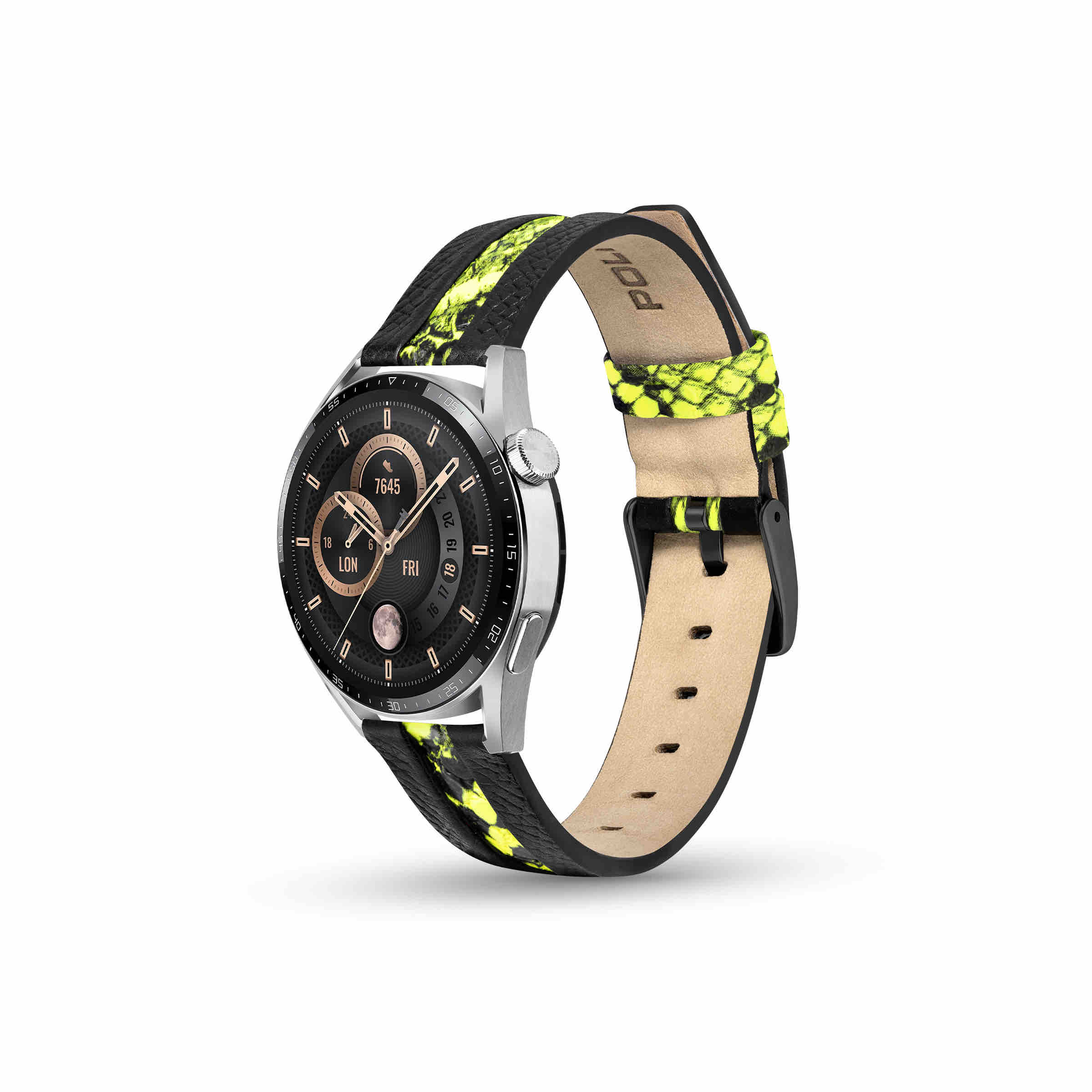 Police Apple Watch 38/40/41, Smart Watch 20mm Bridge Leather Gun Strap