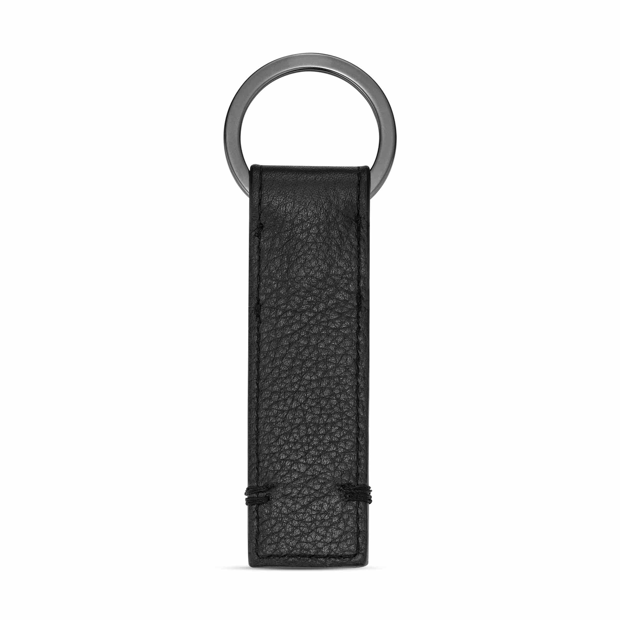 Police Orion Mens Leather Perforated Keyring