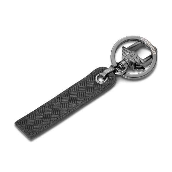 Police ENZO Mens Leather W/Wings Doghook