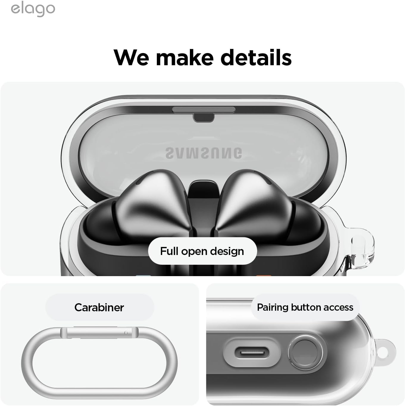 Elago Galaxy Buds 3 / 3 Pro Clear Hang Case