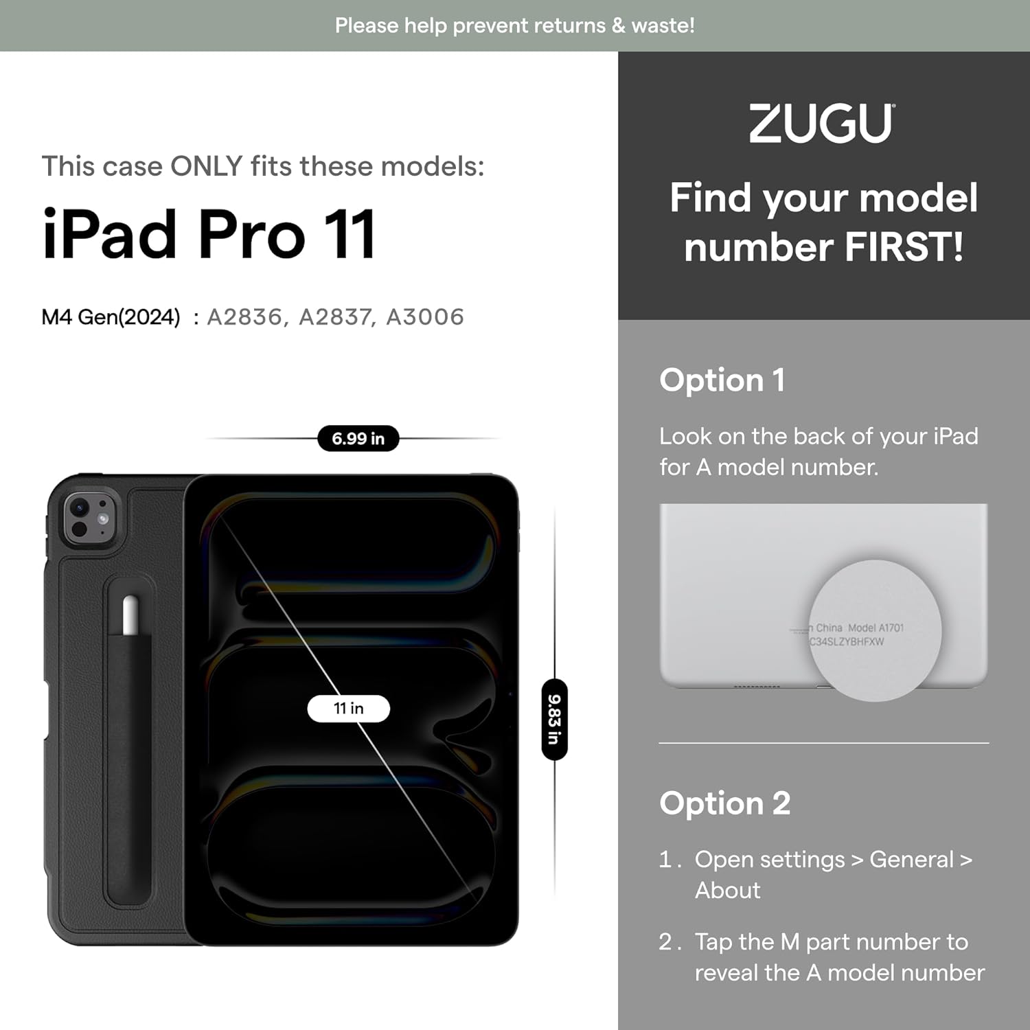ZUGU iPad Pro 11 Gen 5 (2024) Case 