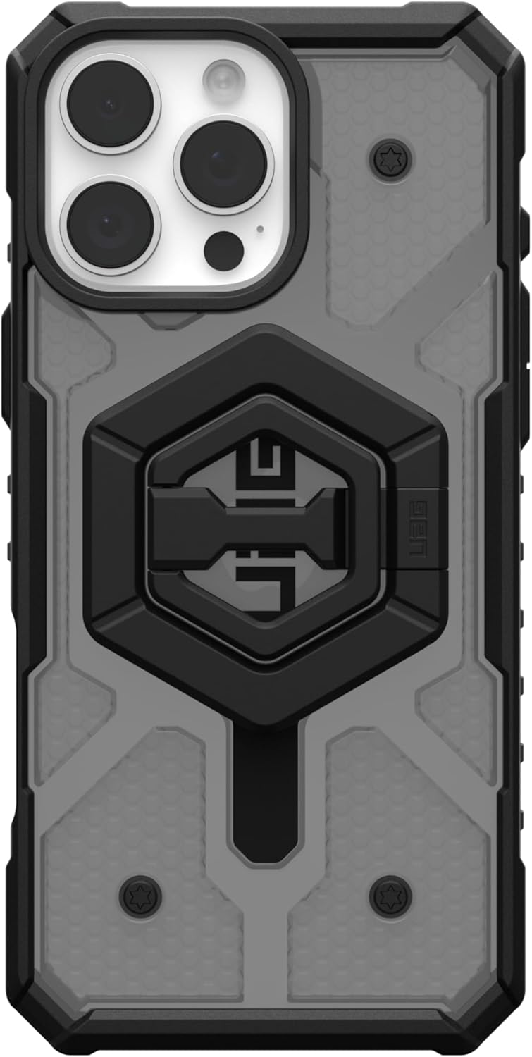 UAG iPhone 16 Pro Max Magsafe Pathfinder Clear Case - Ash / Black Stand