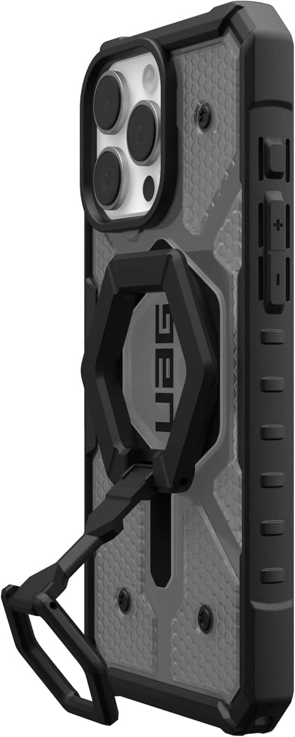 UAG iPhone 16 Pro Max Magsafe Pathfinder Clear Case - Ash / Black Stand