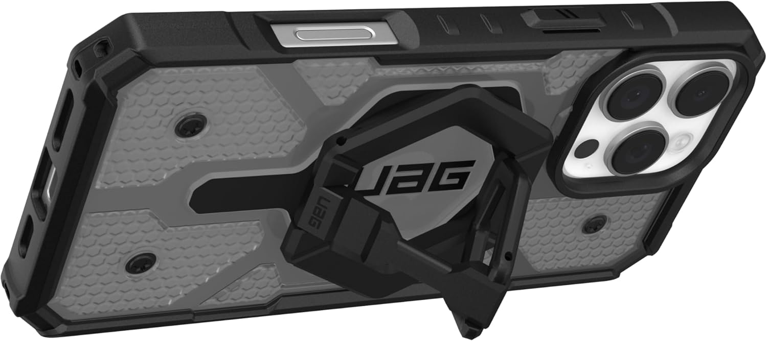 UAG iPhone 16 Pro Max Magsafe Pathfinder Clear Case - Ash / Black Stand