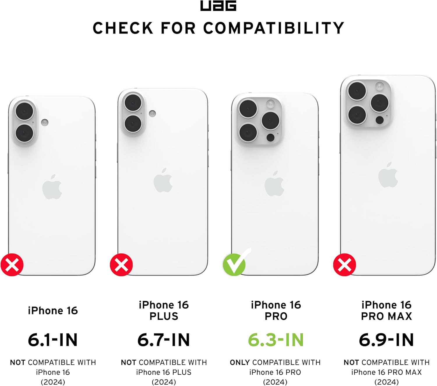 UAG iPhone 16 Pro Removable Privacy Eco Screen Protector