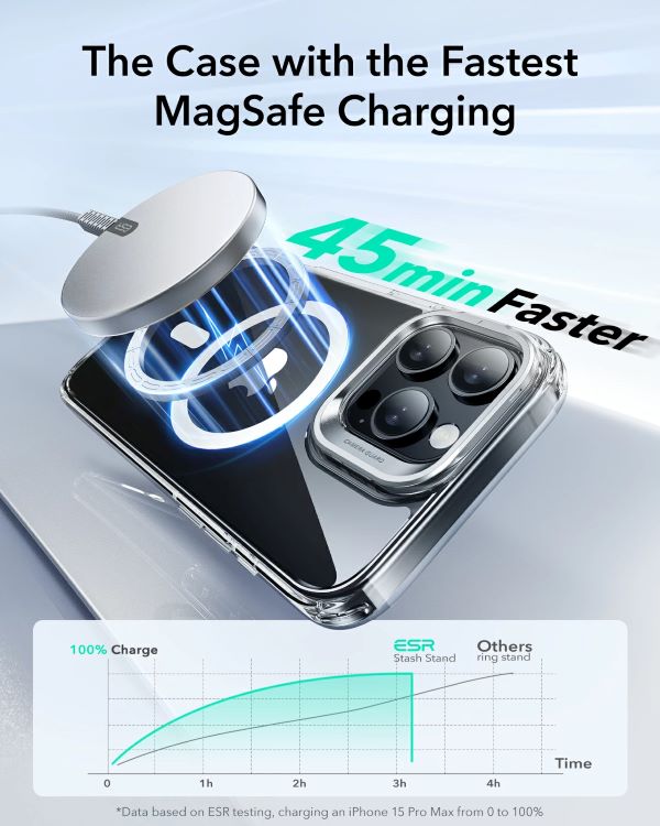 ESR iPhone 16 Pro Classic Hybrid (HaloLock) with Stash Stand Case