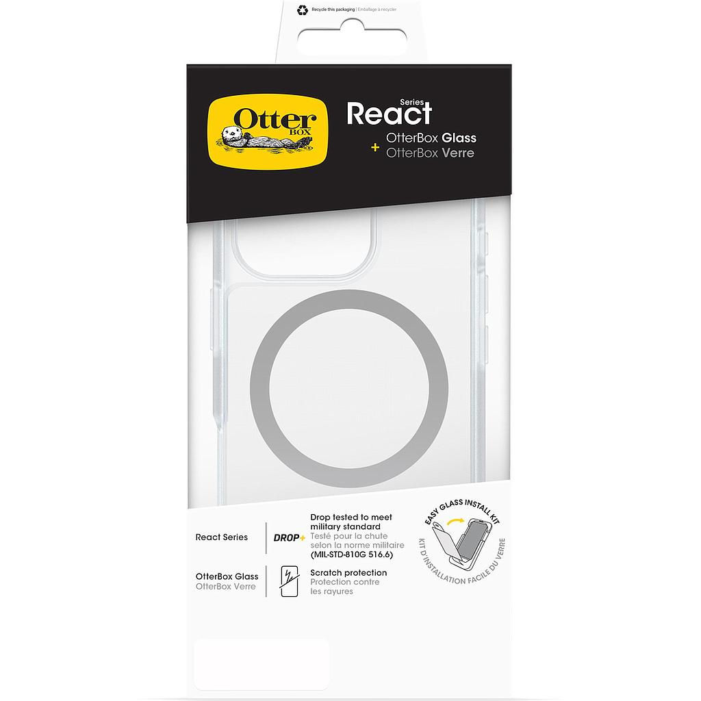 OtterBox iPhone 16 Pro React MagSafe Case + Glass  clear