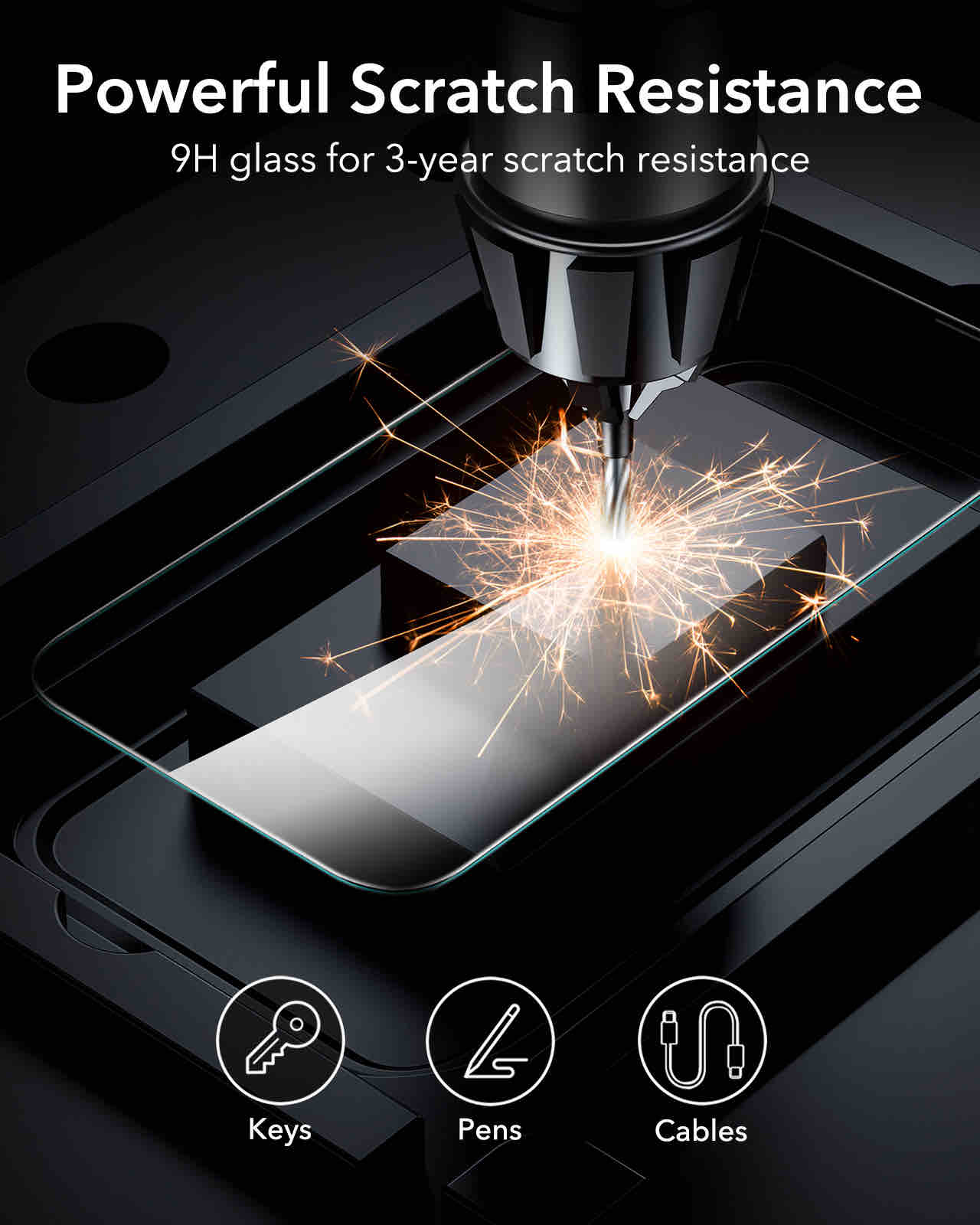 ESR iPhone 16 Pro Tempered-Glass Screen Protector