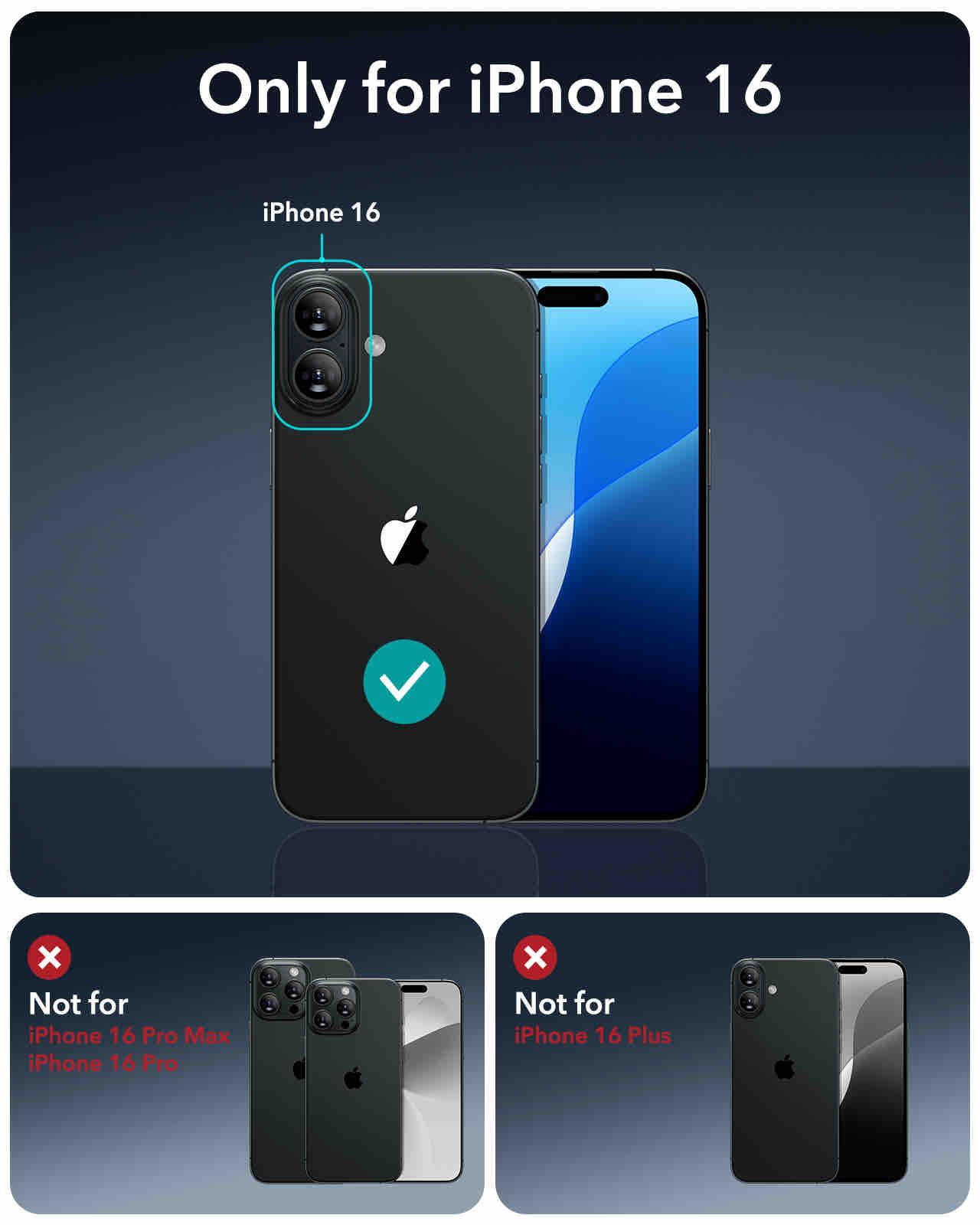 ESR iPhone 16 Tempered-Glass Screen Protector