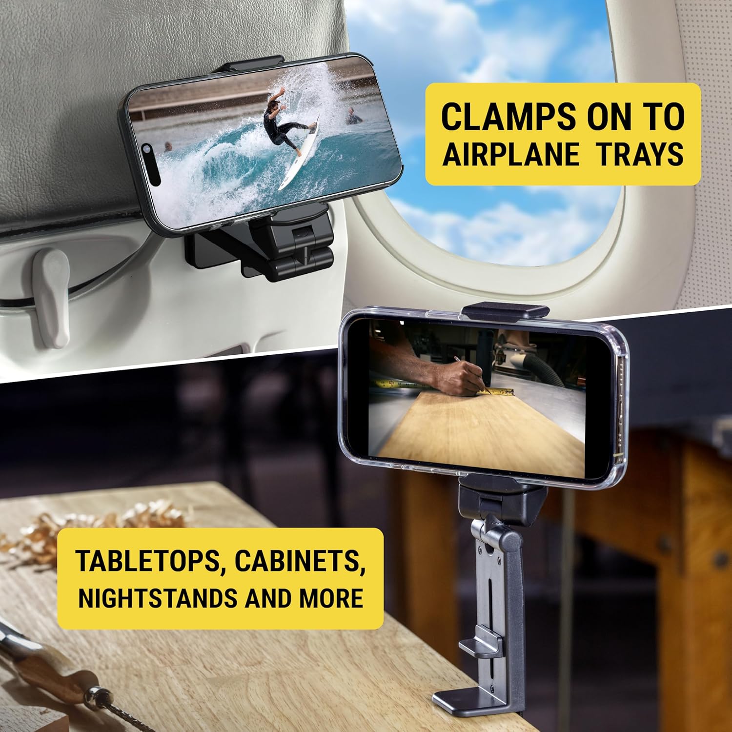 Scosche Airplane Travel Mount Universal Folding Phone Mount
