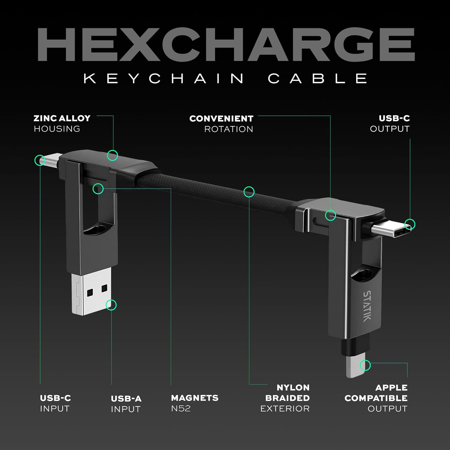 Statik HexCharge Cable 4in1