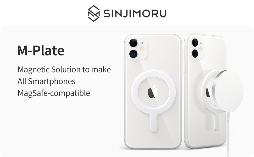 Sinjimoru M-Plate Universal Magnet Sticker Compatible with MagSafe Accessories (Online Packaging)