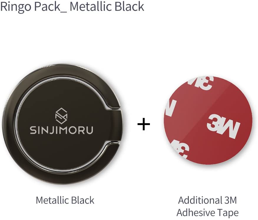 Sinjimoru Ringo Mini Phone Ring Holder & Finger Ring Stand 360 Rotation - (Online Packaging)
