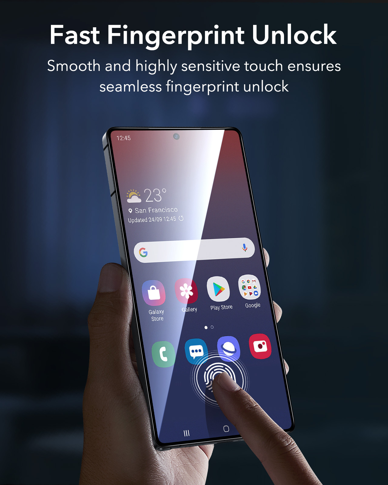 ESR S25 Ultra Privacy Tempered Glass - Black, 1 pack