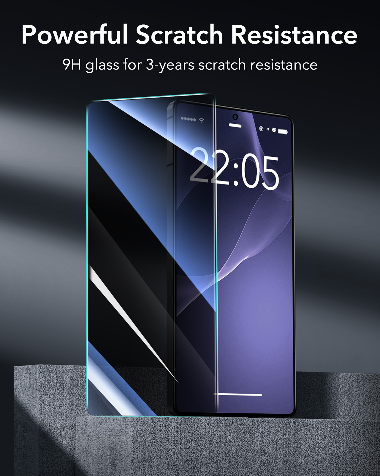 ESR S25 Ultra Privacy Tempered Glass - Black, 1 pack
