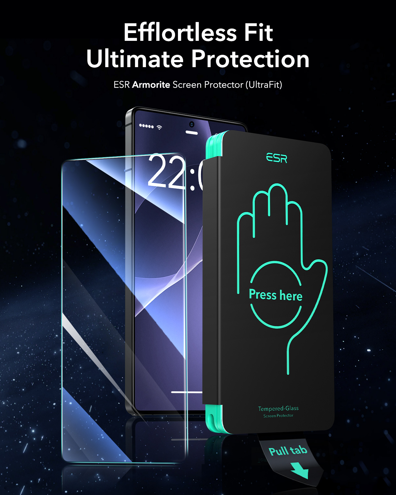 ESR S25 Ultra Tempered Glass - Clear, 2 packs