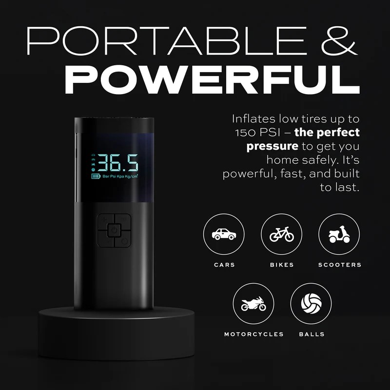 Statik TireHero Wireless Air Pump Built in Powerbank with 6000mAh