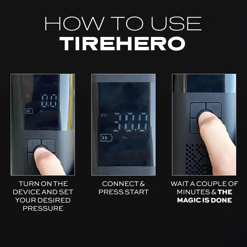 Statik TireHero Wireless Air Pump Built in Powerbank with 6000mAh