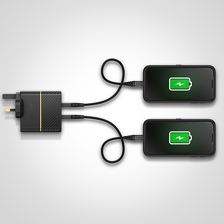 OtterBox UK Wall Charger 50W - 1X USB-C 30W + 1X USB-C 20W USB-PD (Online Packaging)