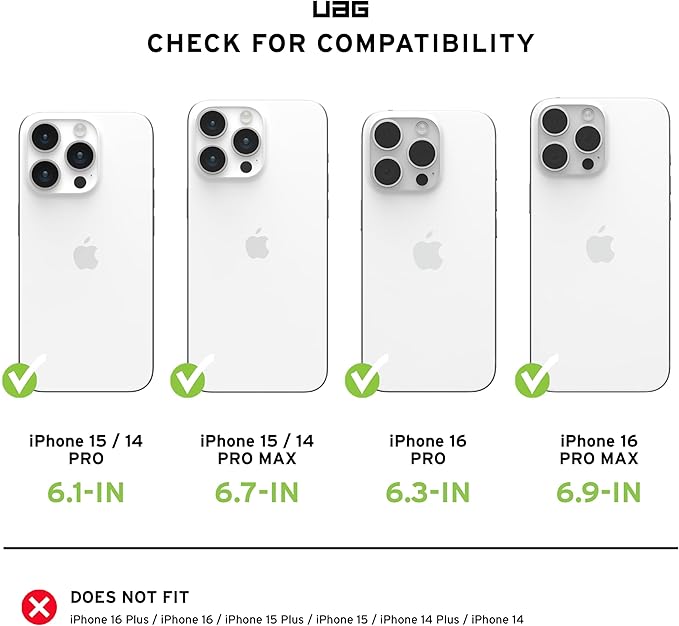 UAG iPhone 16/15/14 Pro/Pro Max Titanium Lens Shield 