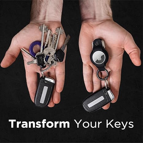 KeySmart AirTag Keychain Key Holder, Compatible with Apple AirTag - Key Organizer Keychains