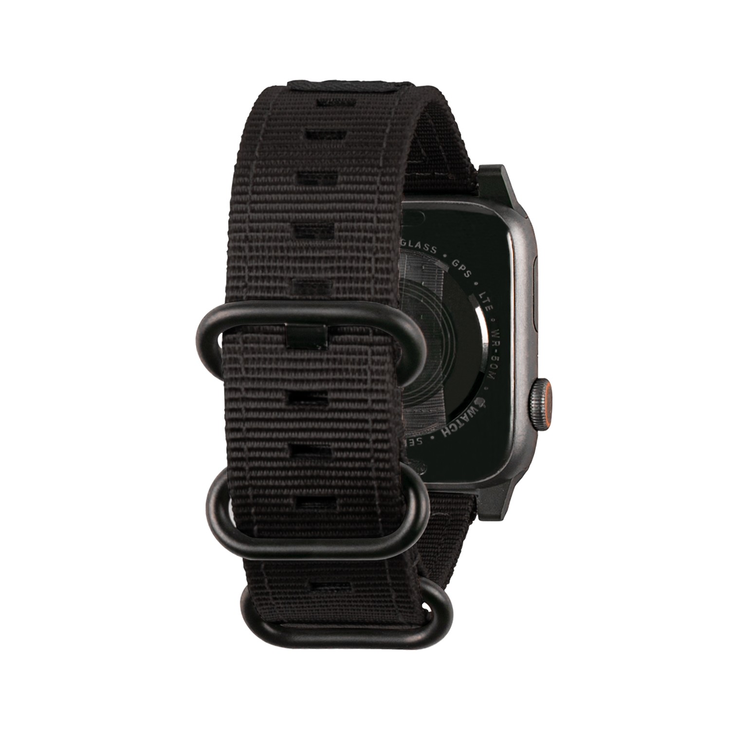 Apple Watch 41/40/38mm Nato Eco Strap- Black - (Online Packaging)