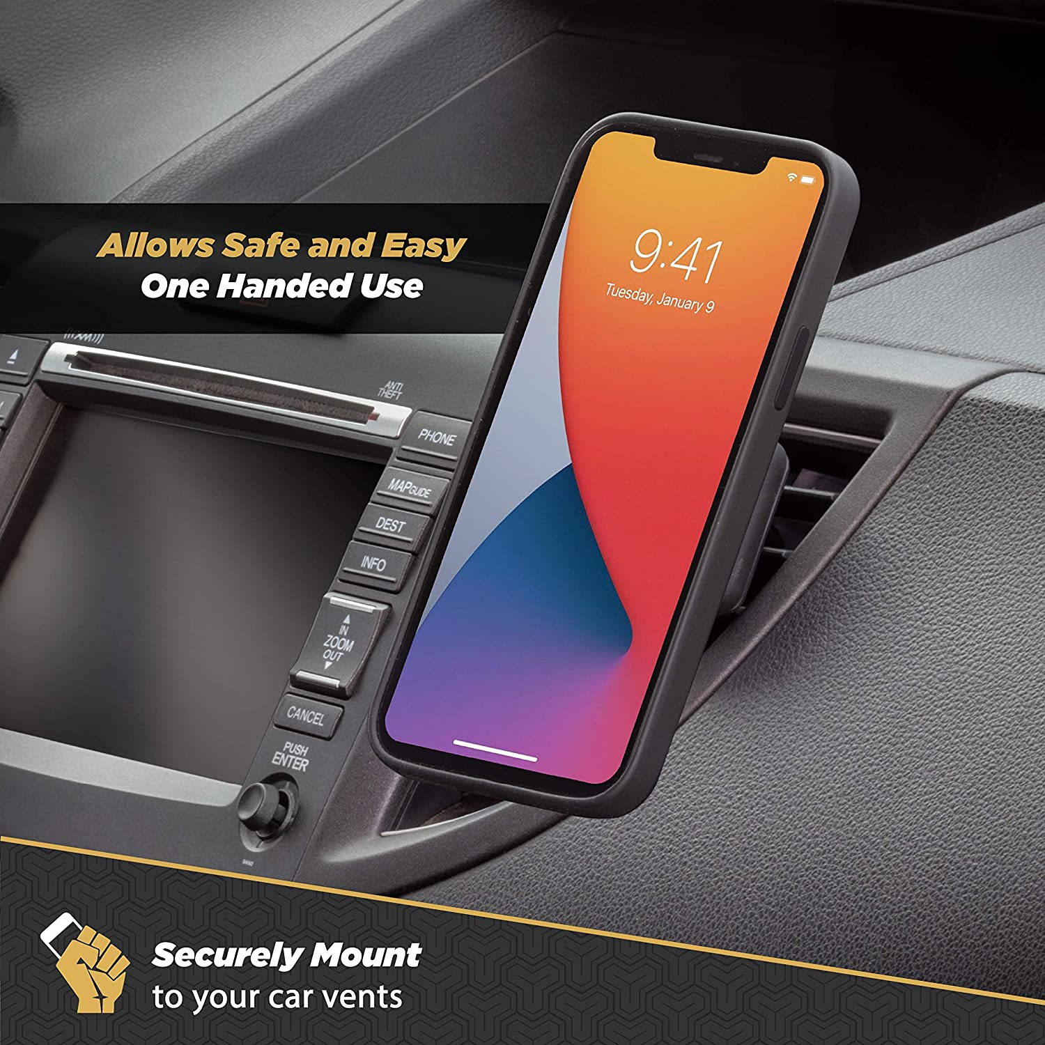 Scosche MagicMount Magnetic Vent Mount - Black - (Oline Packaging)