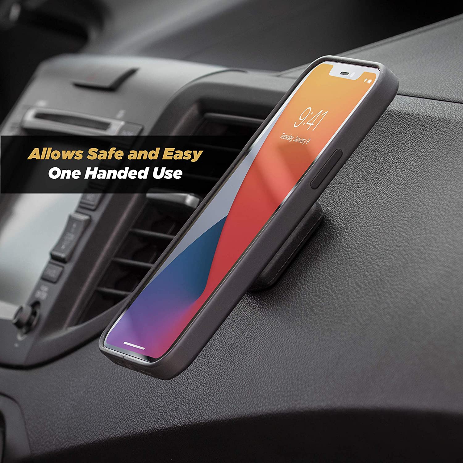 Scosche MagicMount Universal Magnetic Flush Mount Phone Holder for Car or Home, Phone and GPS Mount - Black - (Online Packaging)