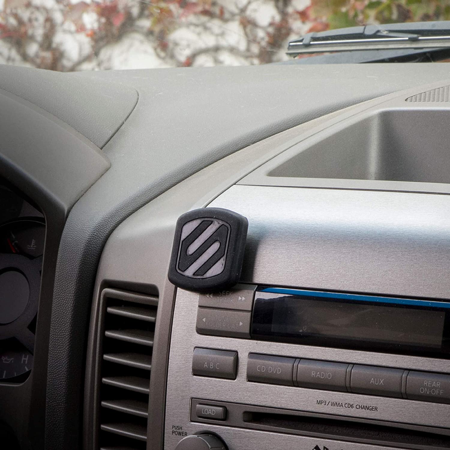 Scosche MagicMount Universal Magnetic Flush Mount Phone Holder for Car or Home, Phone and GPS Mount - Black - (Online Packaging)