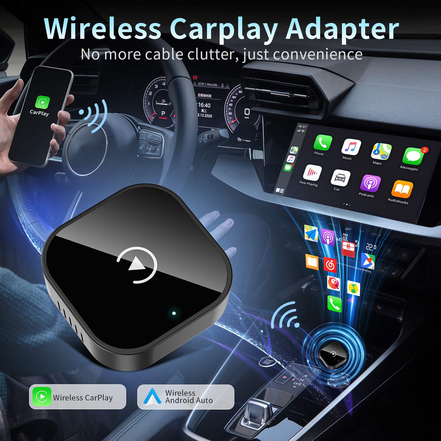 2 in 1 Wired To Wireless CarPlay 