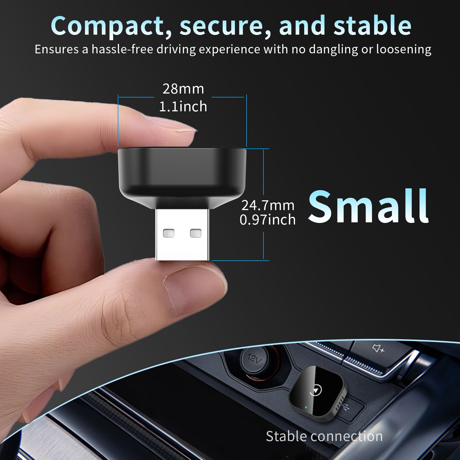 2 in 1 Wired To Wireless CarPlay 