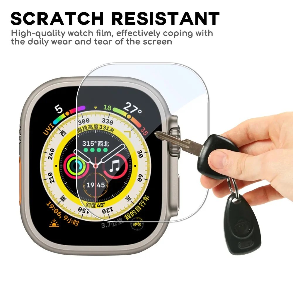 LZEL Zentrix Shield Titanium Edge Screen Protector For 49mm Watch Transparent
