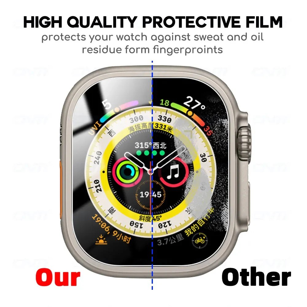LZEL Zentrix Shield Titanium Edge Screen Protector For 49mm Watch Transparent