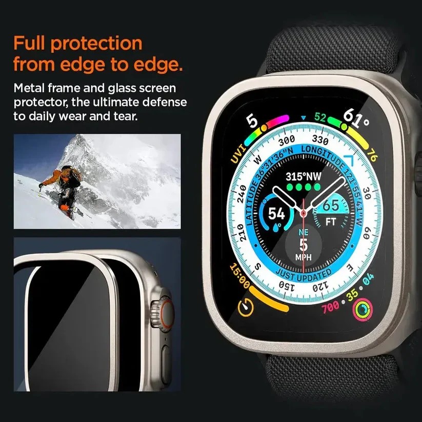 LZEL Zentrix Shield Titanium Edge Screen Protector For 49mm Watch