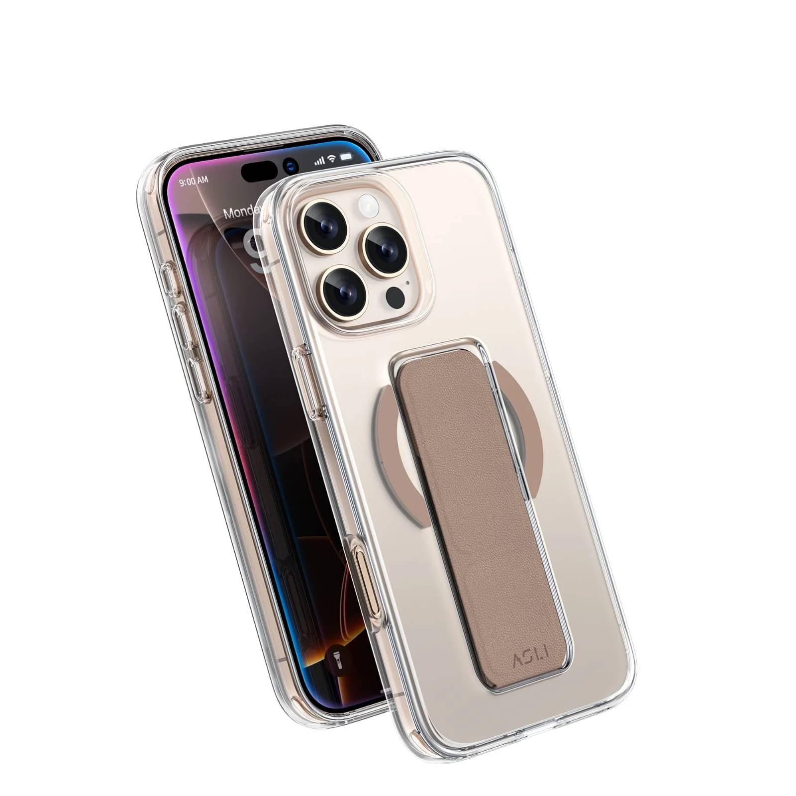 Asli iPhone 16 Pro Max Leather Grip Case 