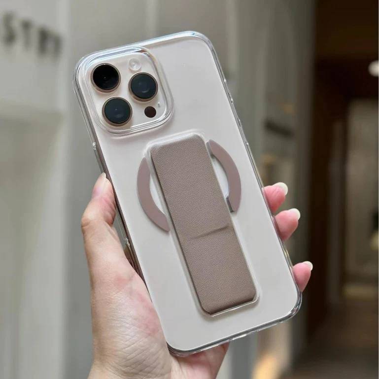 Asli iPhone 16 Pro Max Leather Grip Case 