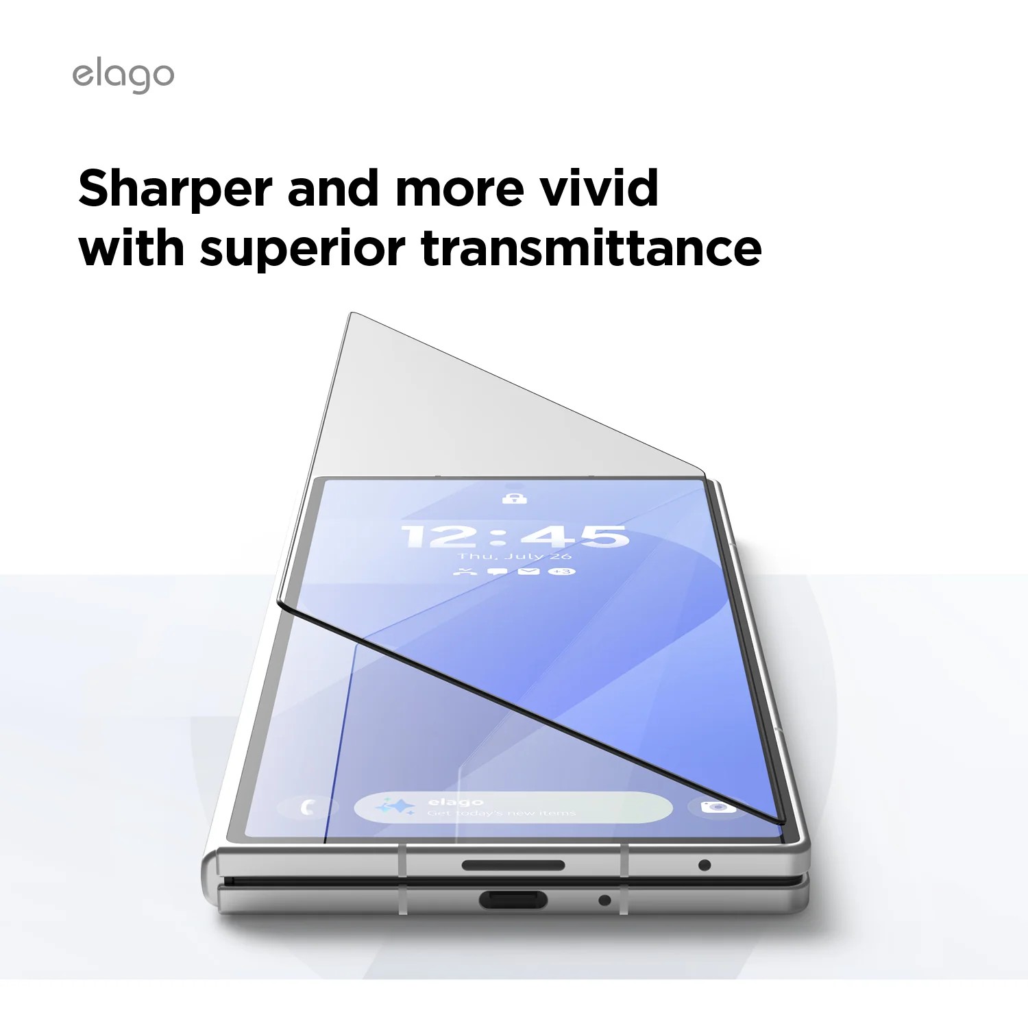 Elago Samsung Galaxy Z Fold 7 Tempered Glass Screen Protector
