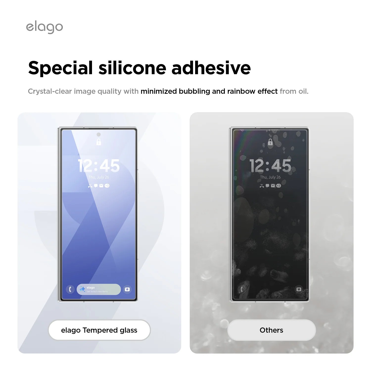 Elago Samsung Galaxy Z Fold 7 Tempered Glass Screen Protector