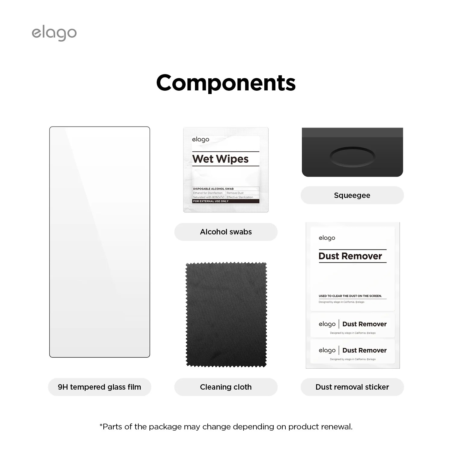 Elago Samsung Galaxy Z Fold 7 Tempered Glass Screen Protector