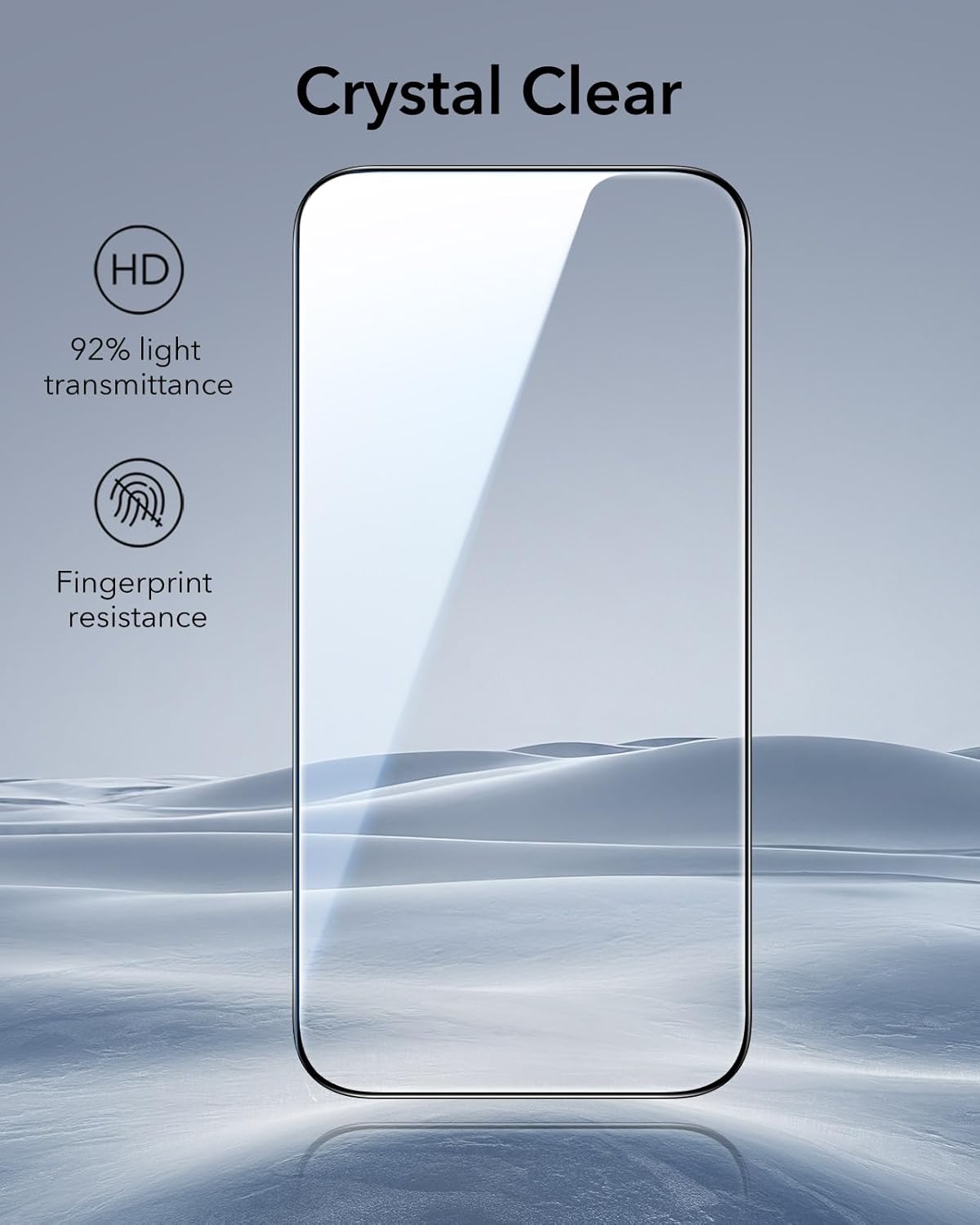 ESR iPhone 17/16 Pro Tempered Glass Screen Protector 